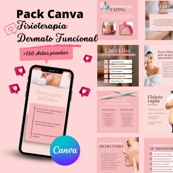 Pack Artes Fisioterapia Dermato Funcional