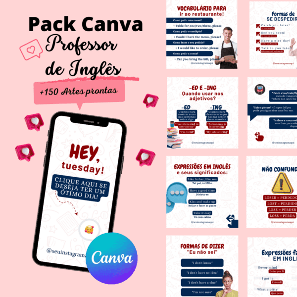 Pack Artes Professor de Inglês