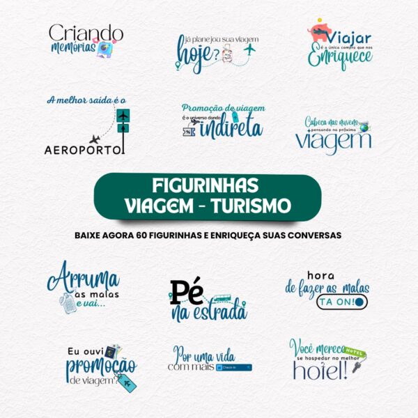 Pack Figurinhas - Viagem e Turismo