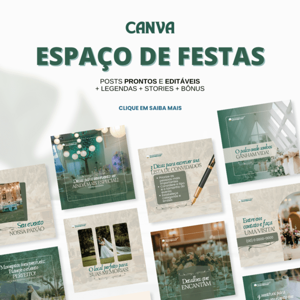 Pack Canva Espaço de Festas