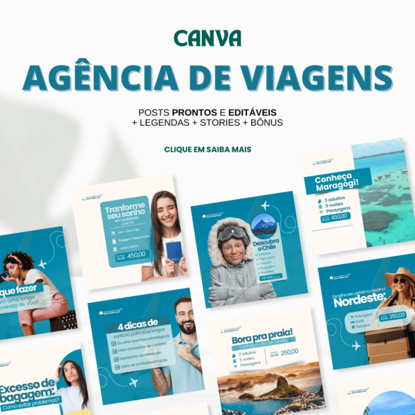 Pack Canva Agência de Viagens