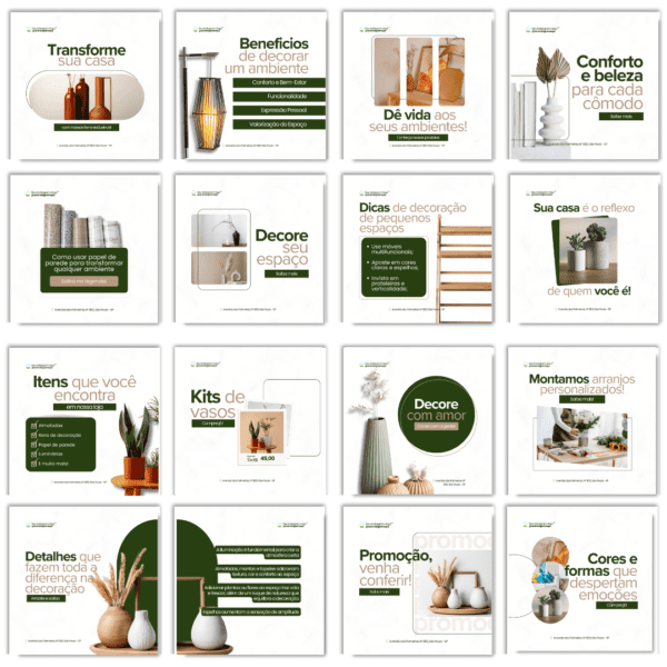 Pack Canva Decoração Ambientes