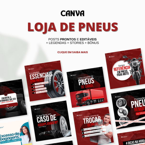 Pack Canva Loja de Pneus