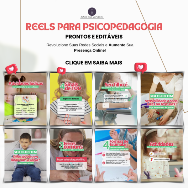 Pack Canva Reels Psicopedagogia